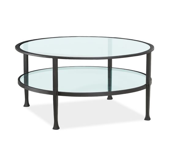 Tanner Round Coffee Table Bronze Pottery Barn Tanner Round Coffee Table Bronze