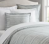 Samira Block Print Duvet Cover, Full/Queen, Seaglass