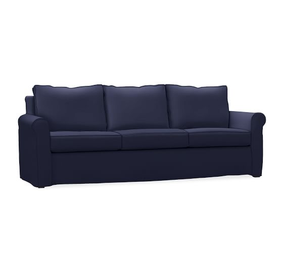 Cameron Eco Roll Arm Grand Sofa Slipcover Organic Cotton Twill Navy Cameron Eco Roll Arm Grand Sofa Slipcover Organic Cotton Twill Navy
