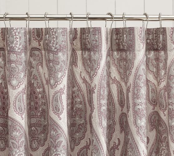 Ashlyn Paisley Organic Shower Curtain Pottery Barn