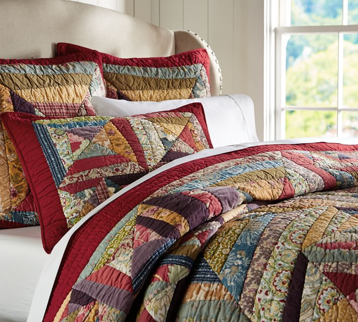 Bandana Patchwork Quilt Sham Pottery Barn