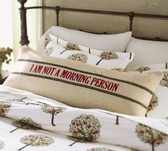 Not A Morning Person Lumbar Pillow Cover 14 X 36 Pottery Barn Not A Morning Person Lumbar Pillow Cover 14 X 36