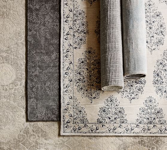 Chunky Wool and Jute Rug Gray/Ivory Pottery Barn