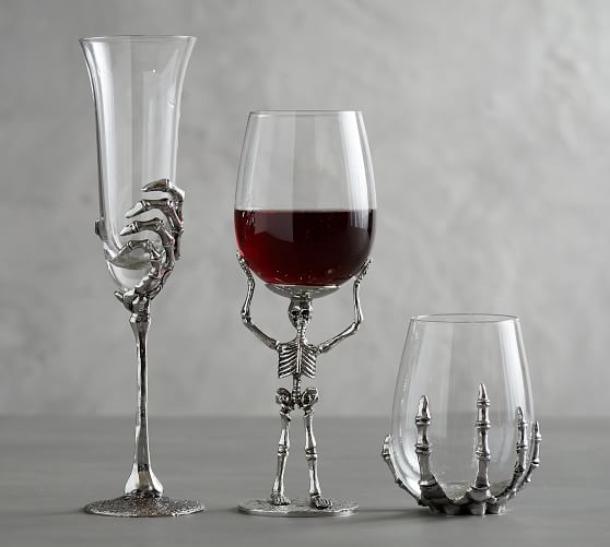 Skeleton Wine Glasses Pottery Barn
