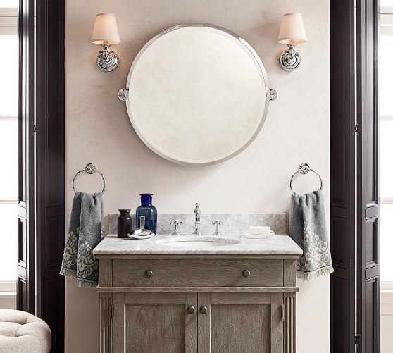 Kensington Pivot Round Mirror Pottery Barn
