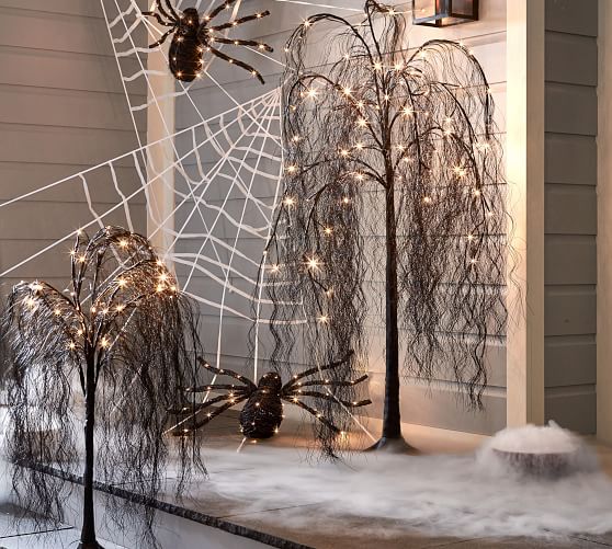 Lit Weeping Witches Willow Tree | Pottery Barn