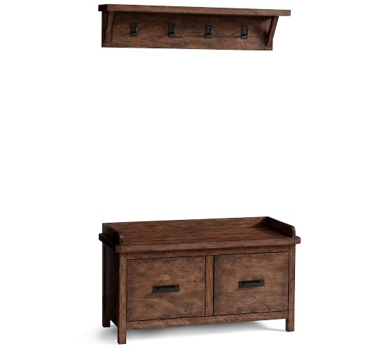 Mateo Entryway Bench & Wall Shelf Pottery Barn