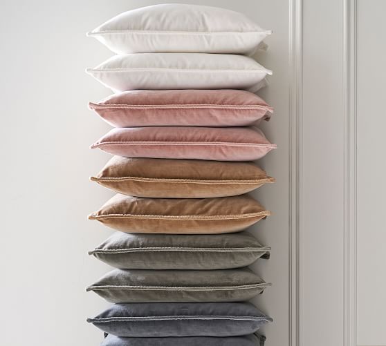 Washed Velvet Pillow Covers Pottery Barn
