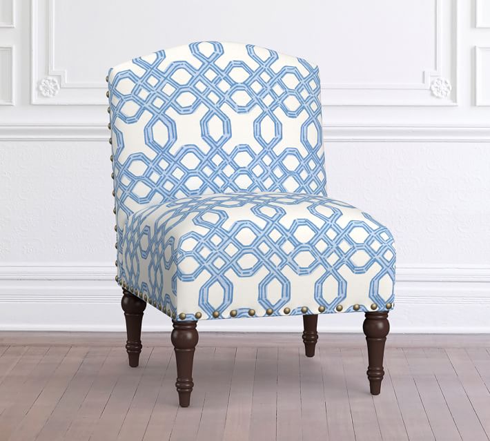 Lilly Pulitzer Monroe Upholstered Slipper Chair Pottery Barn