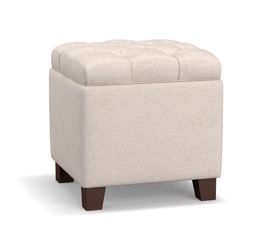 Lorraine Tufted Storage Cube Pottery Barn