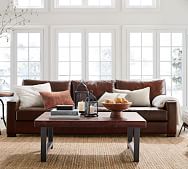 Down Filled Turner Sofa Pottery Barn Turner Square Arm Leather Sofa