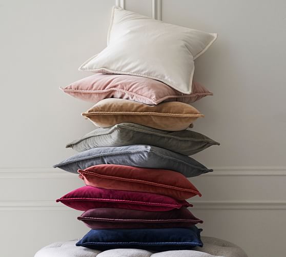 Washed Velvet Pillow Covers Pottery Barn