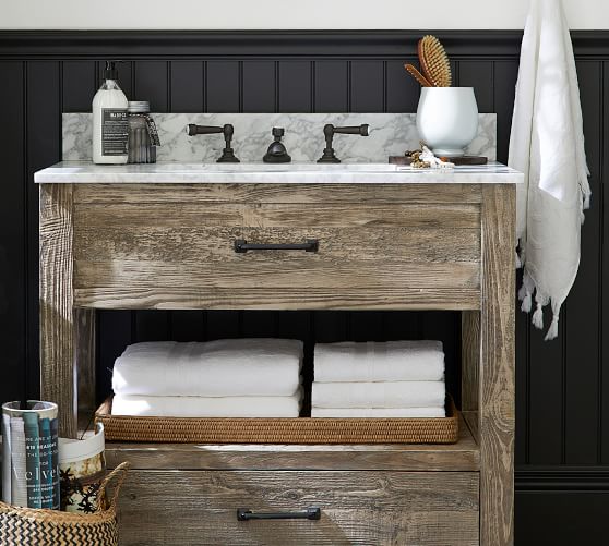 Paulsen Reclaimed Wood Vanity Pottery Barn Scroll To Previous Item