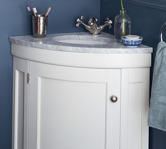 Brinkley Demilune Single Corner Sink Vanity Pottery Barn