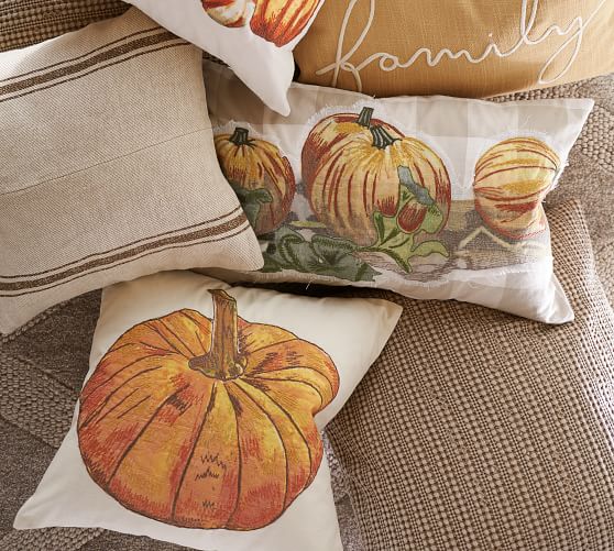 Oversized Pumpkin Pillow Cover Pottery Barn