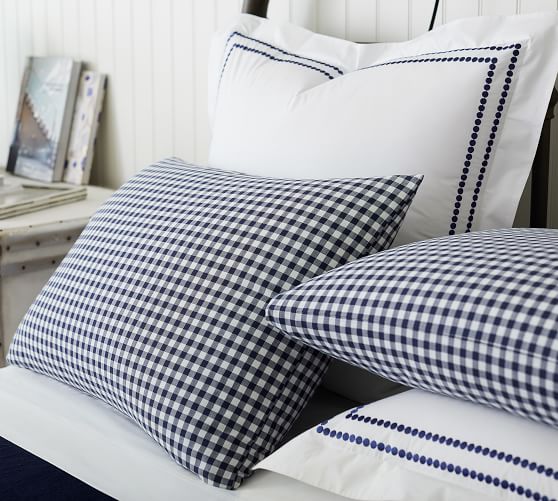 Gingham Check Organic Sheet Set Pottery Barn