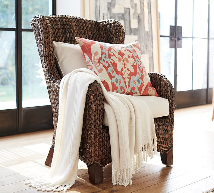 Seagrass Wingback Armchair Pottery Barn