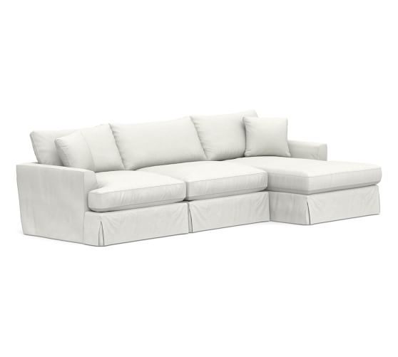 Sullivan Deep Seat Slipcovered Sofa With Chaise Sectional Pottery Barn Sullivan Deep Seat Slipcovered Sofa With Chaise Sectional