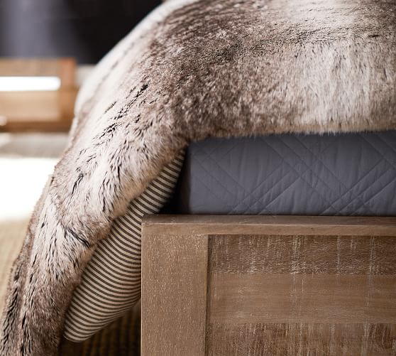 Faux Fur Oversized Throw Caramel Ombre Pottery Barn