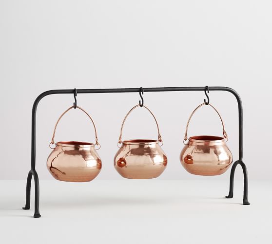 Copper Cauldron Triple Condiment Serve Pottery Barn Copper Cauldron Triple Condiment Serve