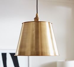 Pendant Lighting Pottery Barn Pb Clic Pendant With Tapered Metal Shade