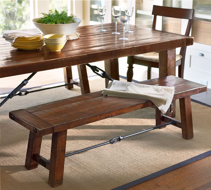 Benchwright Dining Bench Pottery Barn