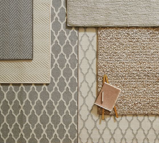 Fibreworks® Custom Mini Chevron Sisal Rug Bleached Pottery Barn