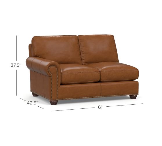 Build Your Own ster Leather Sectional Components Pottery Barn