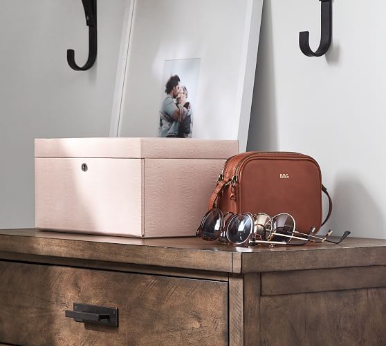 McKenna Leather Jewelry Armoire Pottery Barn