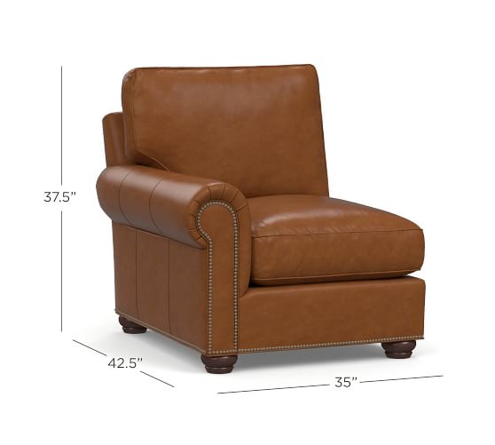 Build Your Own ster Leather Sectional Components Pottery Barn