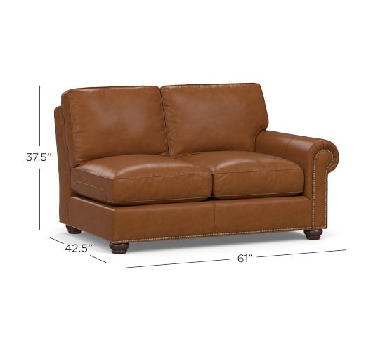 Build Your Own ster Leather Sectional Components Pottery Barn