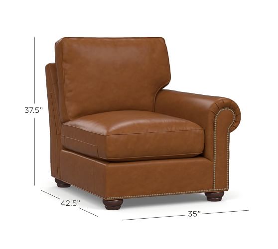 Build Your Own ster Leather Sectional Components Pottery Barn