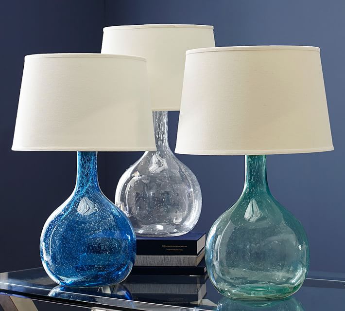 Eva Colored Glass Table Lamp Pottery Barn