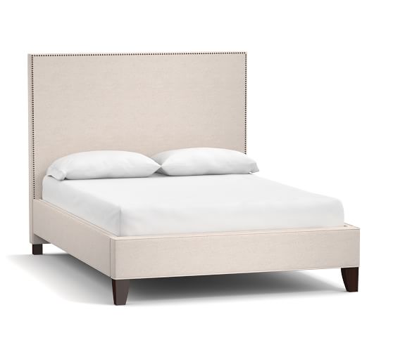 Fillmore Square Upholstered Bed Pottery Barn