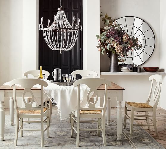 Faye Dining Table & Napoleon Chair 6Piece Dining Set Pottery Barn