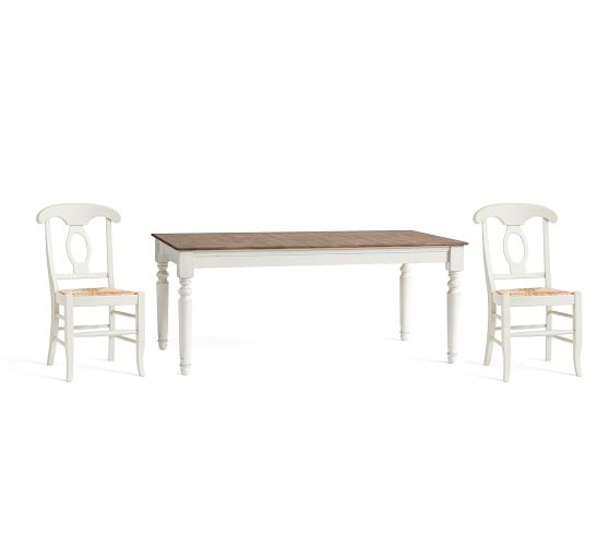 Faye Dining Table & Napoleon Chair 6Piece Dining Set Pottery Barn