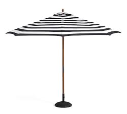 Patio Umbrellas Stands Pottery Barn Round Market Umbrella Stripe
