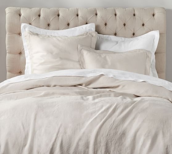 Belgian Flax Linen Duvet Cover & Sham Natural Pottery Barn