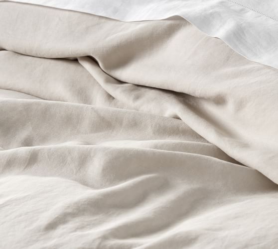 Belgian Flax Linen Duvet Cover & Sham Natural Pottery Barn