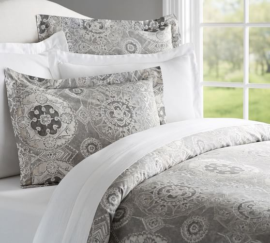 Jacquelyn Medallion Duvet Cover Sham Pottery Barn Jacquelyn Medallion Duvet Cover Sham