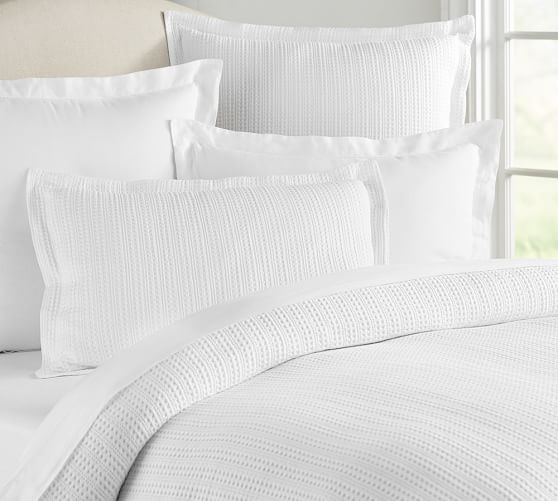 honeycomb duvet cover sham pottery barn
