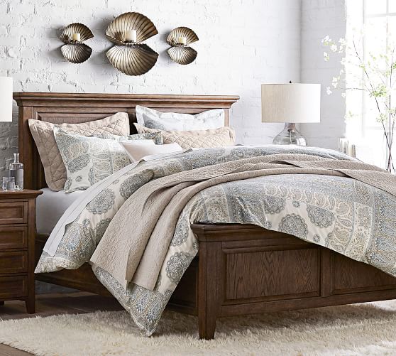 Belgian Flax Linen Floral Stitch Quilt & Sham Natural Pottery Barn