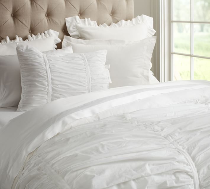 Hadley Ruched Duvet Cover Sham Pottery Barn