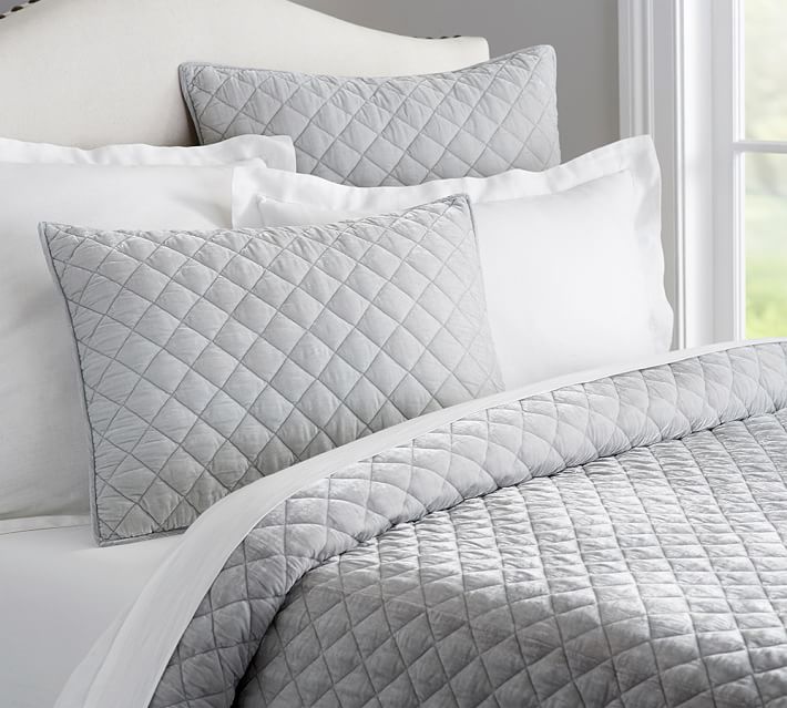 Nia Velvet Quilt Sham Pottery Barn