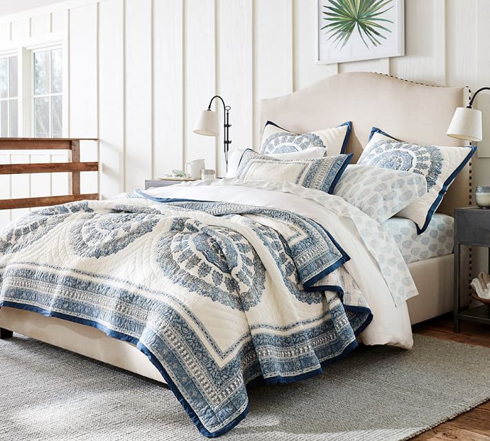 Kayta Block Print Quilt Sham Pottery Barn