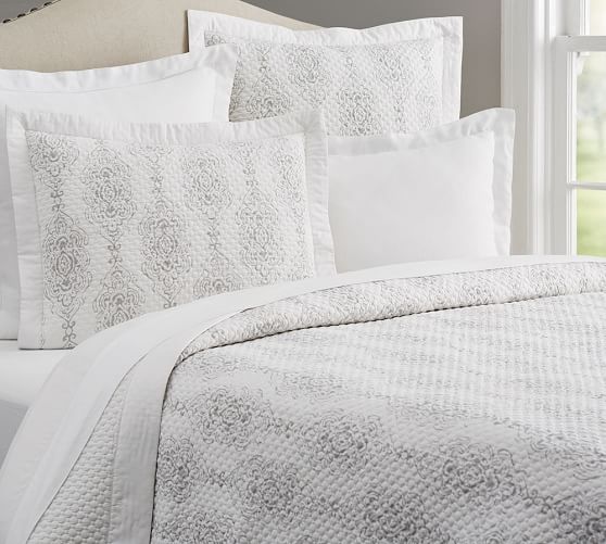 Reeta Reversible Sateen Coverlet & Sham Pottery Barn