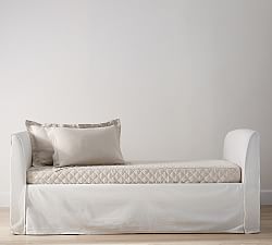 Bed Skirts Dust Ruffles Pottery Barn Belgian Flax Linen Daybed Cover