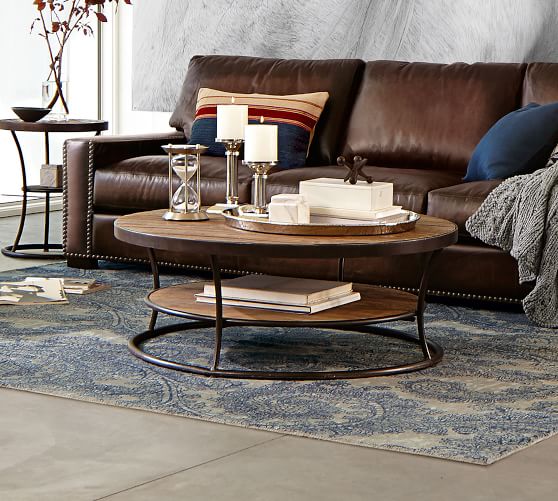 Glass, Wood and Metal Coffee Tables Pottery Barn