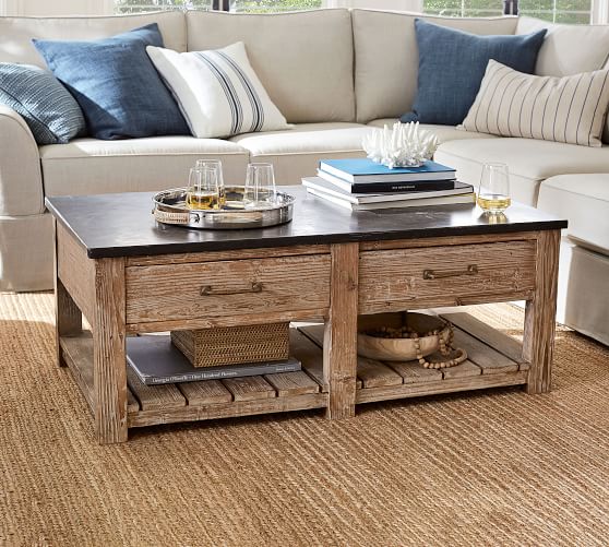 Parker Reclaimed Wood Coffee Table Pottery Barn Parker Reclaimed Wood Coffee Table