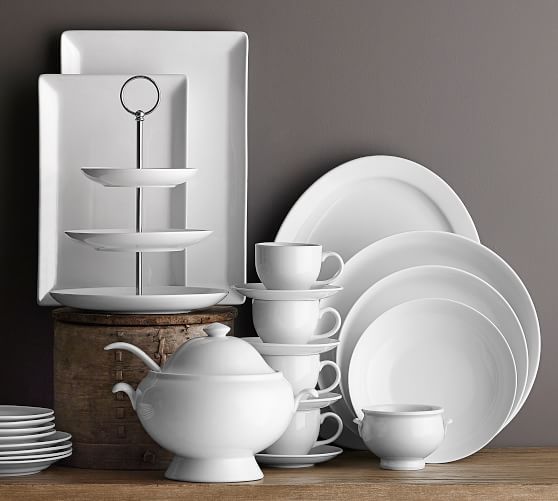 Great White Rectangular Serving Platters Pottery Barn